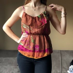 Tropical peasant top